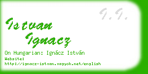 istvan ignacz business card