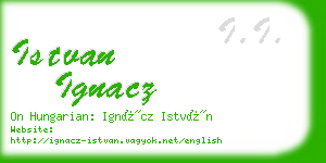 istvan ignacz business card